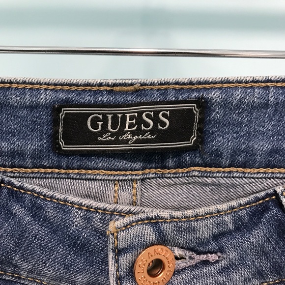 Guess Denim Cutoff High-waisted Shorts Size 27 - Picture 5 of 7